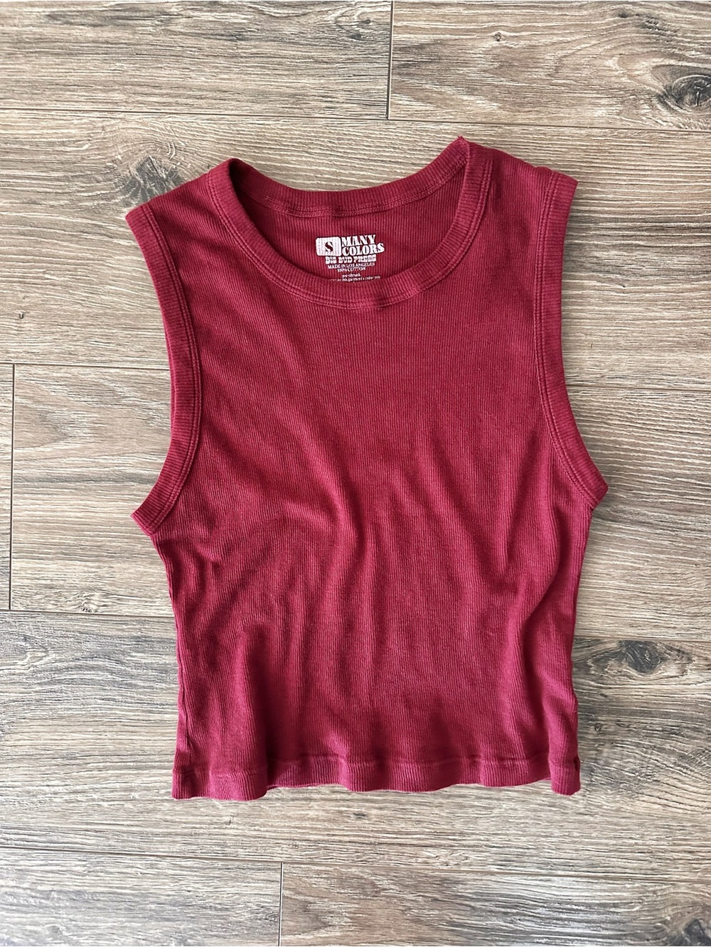 Big Bud Press Maroon Ribbed Muscle Tee